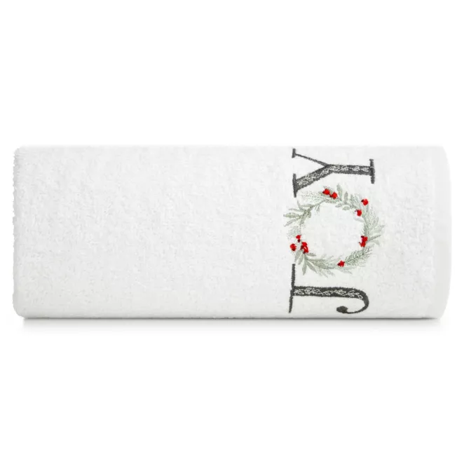 Santa świąteczny ręcznik kąpielowy z świątecznym napisem Eurofirany