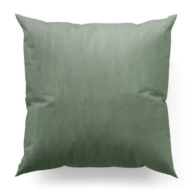 Poszewka na wymiar miętowa z miękkiej półmatowej tkaniny welwetowej