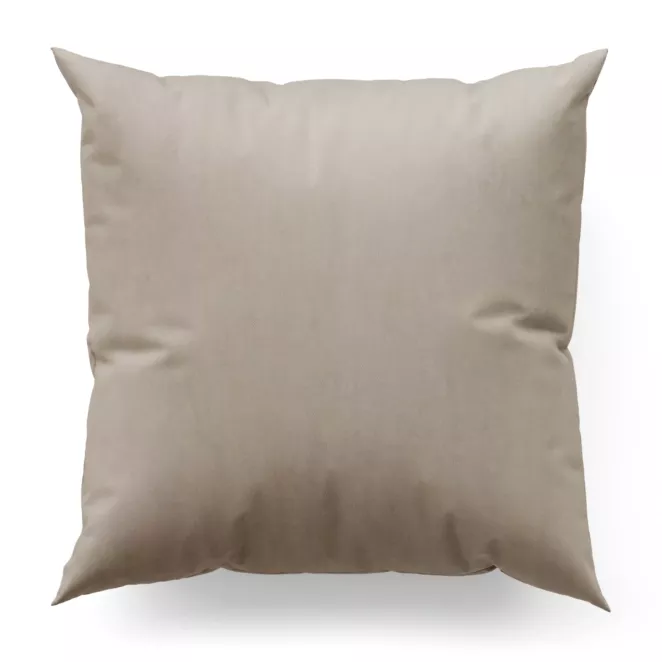 Poszewka szyta jasnobrązowa z miękkiej półmatowej tkaniny welwetowej