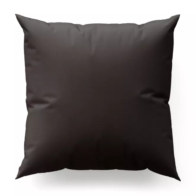 Poszewka szyta ciemnobrązowa z jednokolorowej gładkiej tkaniny