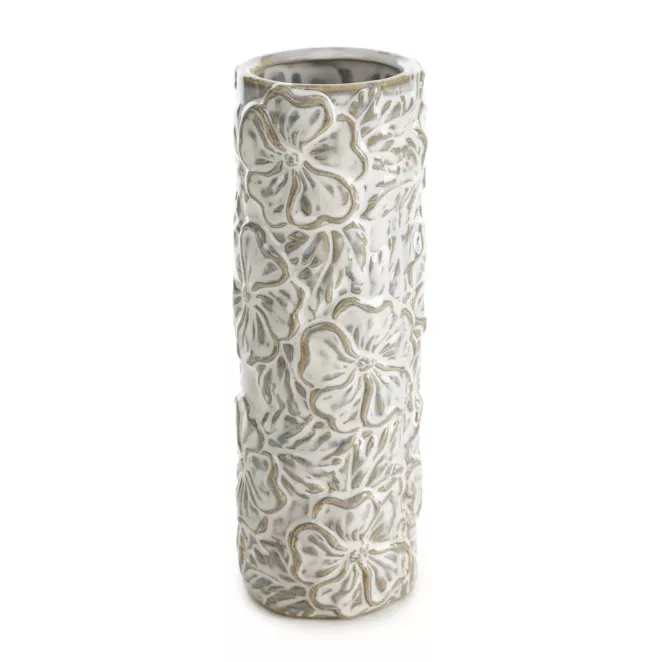 Wazon dekoracyjny NAIRA z wzorem 3D kwiatów Eurofirany