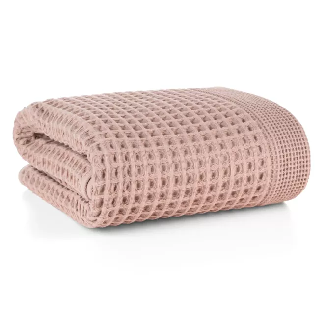 Ręcznik kąpielowy 70x140 cm bawełniany kolor różowy o charakterystycznej gofrowej strukturze 400 g/m2 MELO Eurofirany