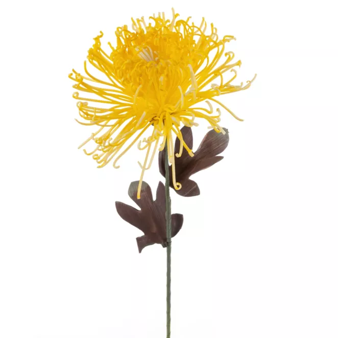 Sztuczny kwiat dekoracyjny żółty Eurofirany