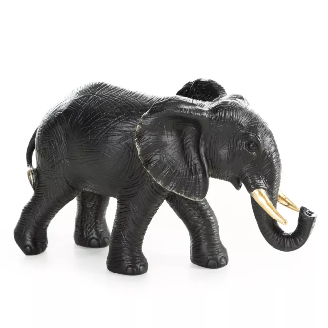 Figurka czarna Słoń 30x11x18 cm OLI  Eurofirany