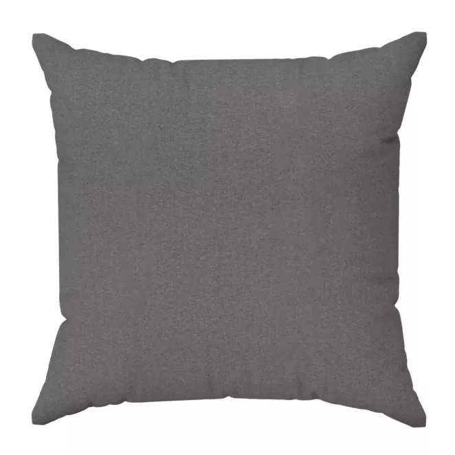 Poszewka szyta popielata z miękkiej tkaniny o welurowej strukturze