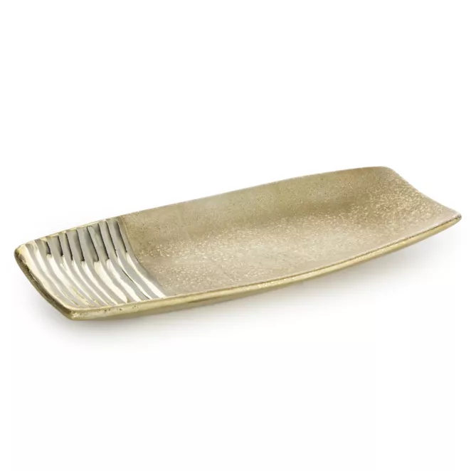 Patera dekoracyjna ELARA zdobiona lśniącymi pasami Eurofirany