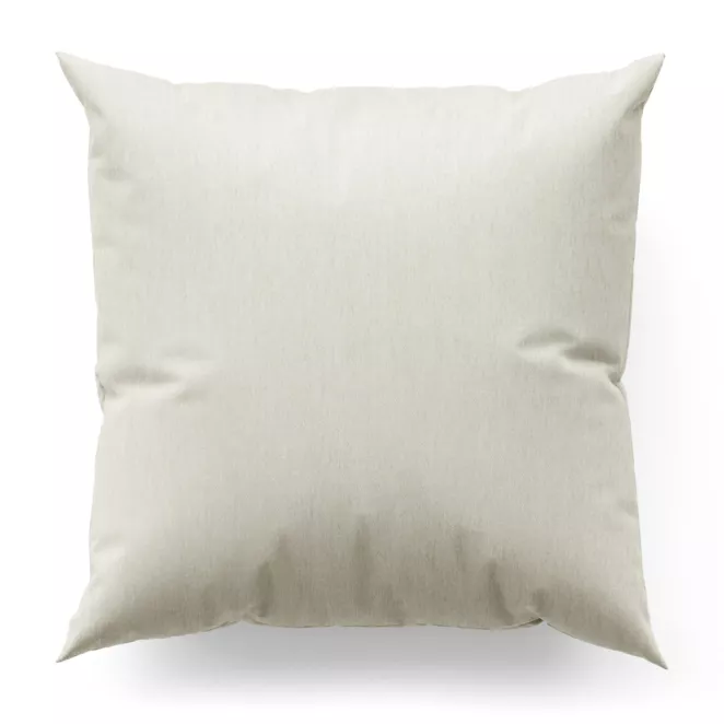 Poszewka szyta kremowa z miękkiej szenilowej tkaniny z efektem melanżu