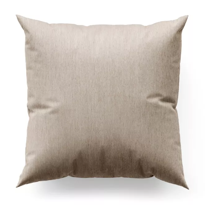 Poszewka szyta beżowa z miękkiej szenilowej tkaniny z efektem melanżu