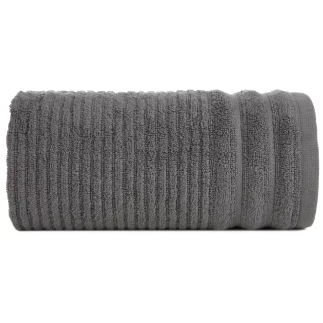 Ręcznik do rąk 30x50 cm bawełniany kolor stalowy w prążki 400 g/m2 SAMMY Eurofirany