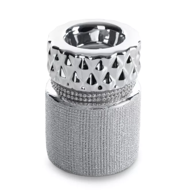 Świecznik dekoracyjny SOLEN z dodatkiem cyrkonii i wypukłego wzoru Eurofirany