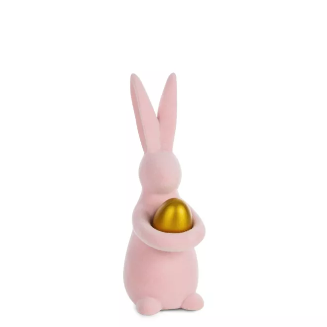 Wielkanocna figurka w kształcie zajączka o strukturalnym meszkowym wykończeniu Eurofirany