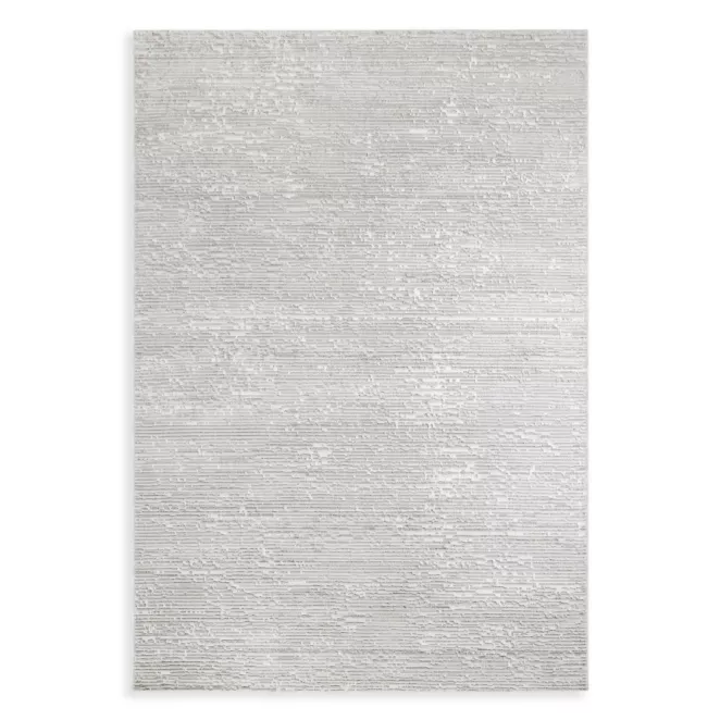 Dywan 60x100 cm biały, jasnoszary o eleganckiej, minimalistycznej strukturze SALENA 8 Eurofirany