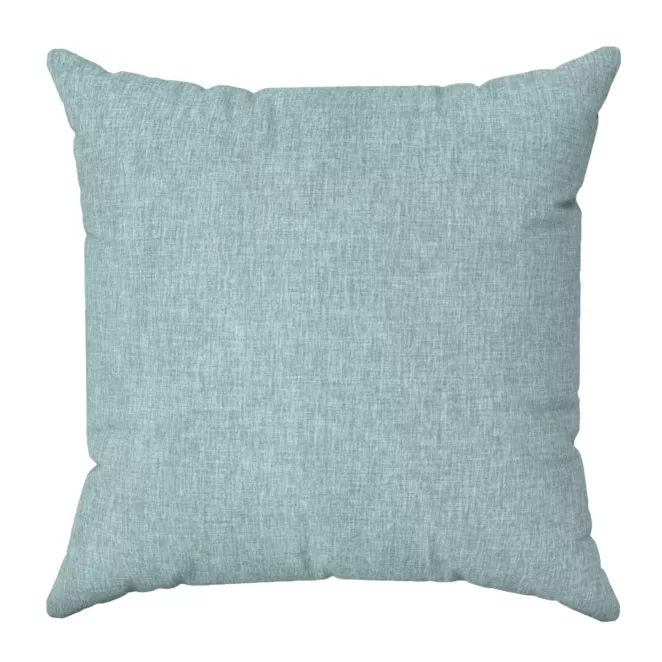 Poszewka szyta niebieska z tkaniny zaciemniającej typu dimout o naturalnym splocie, z efektem melanżu