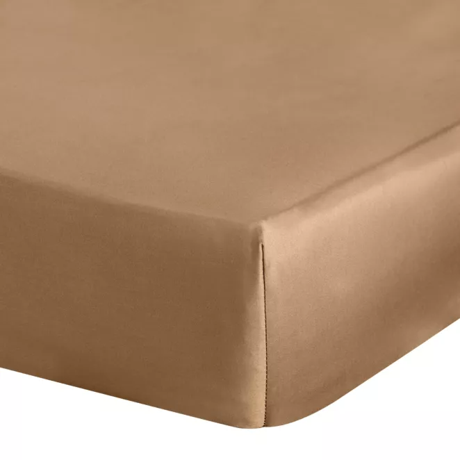 Prześcieradło gładkie z gumką 100x200 cm z satyny bawełnianej kolor ceglasty 125 g/m2 NOVA 3 Eurofirany