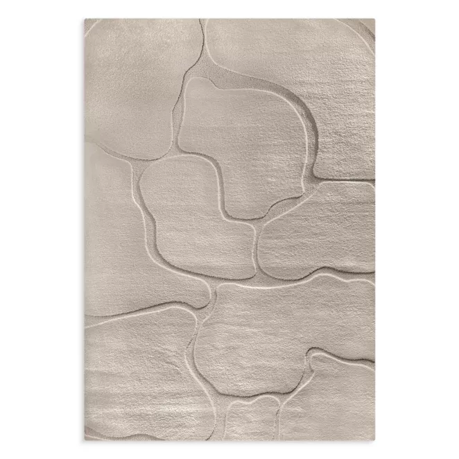 Dywan 120x170 cm beżowy wytłaczany z organicznym wzorem ALBA 1 Eurofirany