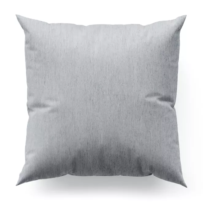 Poszewka szyta błękitna z miękkiej szenilowej tkaniny z efektem melanżu