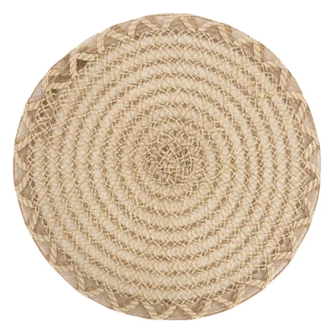 Podkładka na stół naturalna z juty średnica 38 cm GWEN w stylu boho Eurofirany