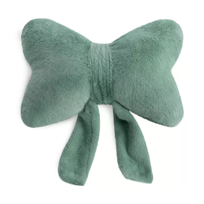 Poduszka w kształcie kokardy 37x30 cm z futerkowej tkaniny szałwiowa WIOSNA 135 Eurofirany