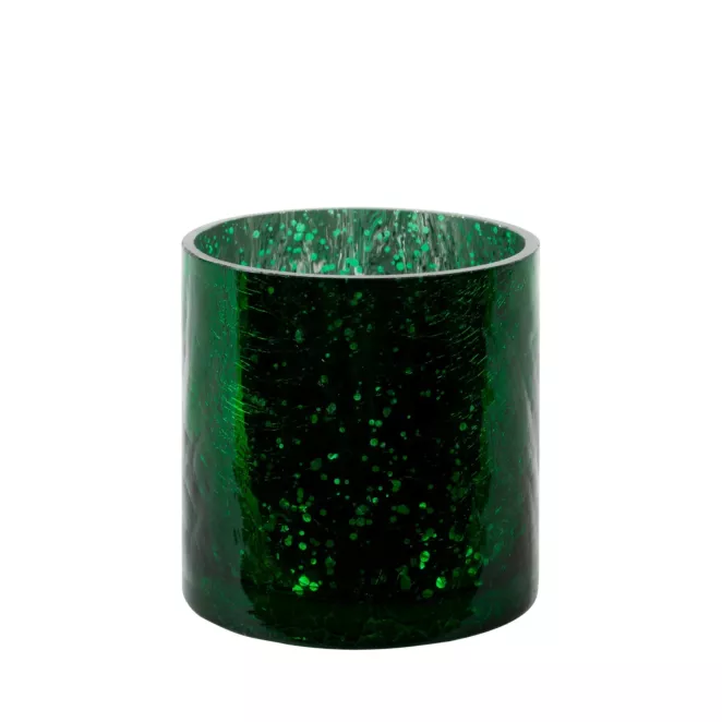 Świecznik VERRE zielony ze szkła artystycznego Eurofirany
