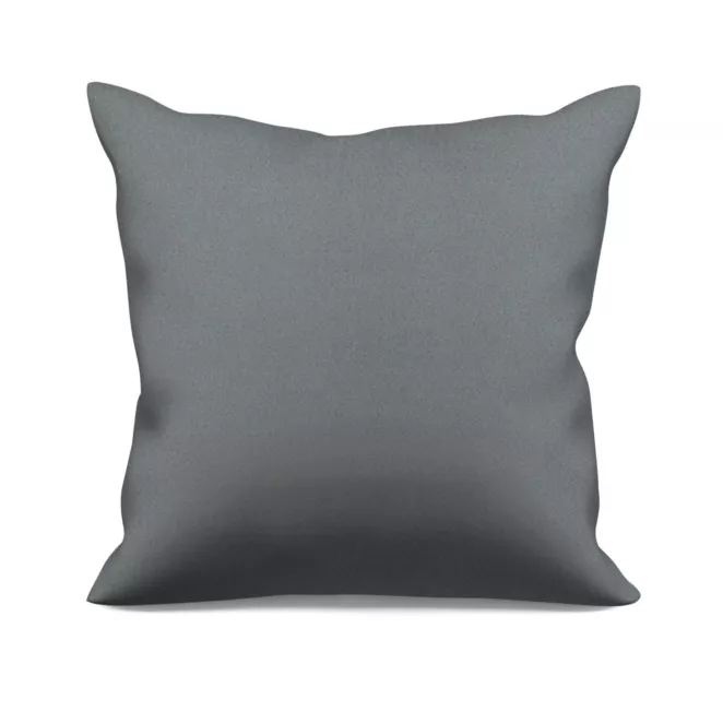 Poszewka szyta szara z gładkiej tkaniny typu dimout