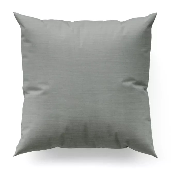 Poszewka szyta szara z miękkiej tkaniny o naturalnym splocie w stylu ekologicznym