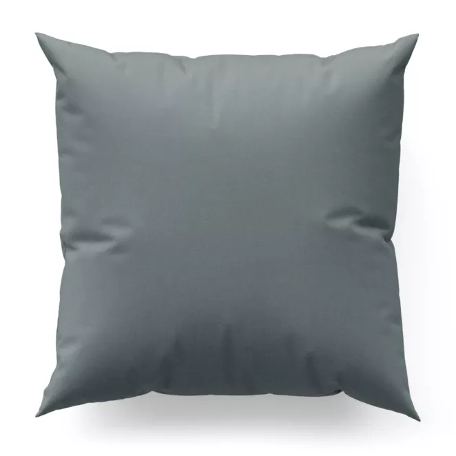 Poszewka szyta popielata z gładkiej tkaniny typu blackout