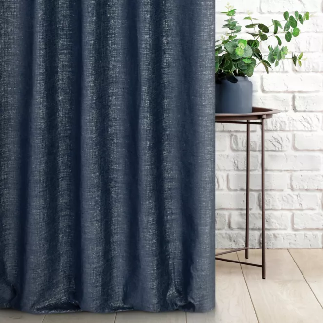 Tkanina zasłonowa szenilowa przetykana błyszcząca nicią Eurofirany