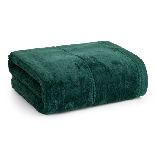 Ręcznik do rąk 30x50 cm bawełniany kolor zielony z welwetową bordiurą 500 g/m2 JESSI Eurofirany