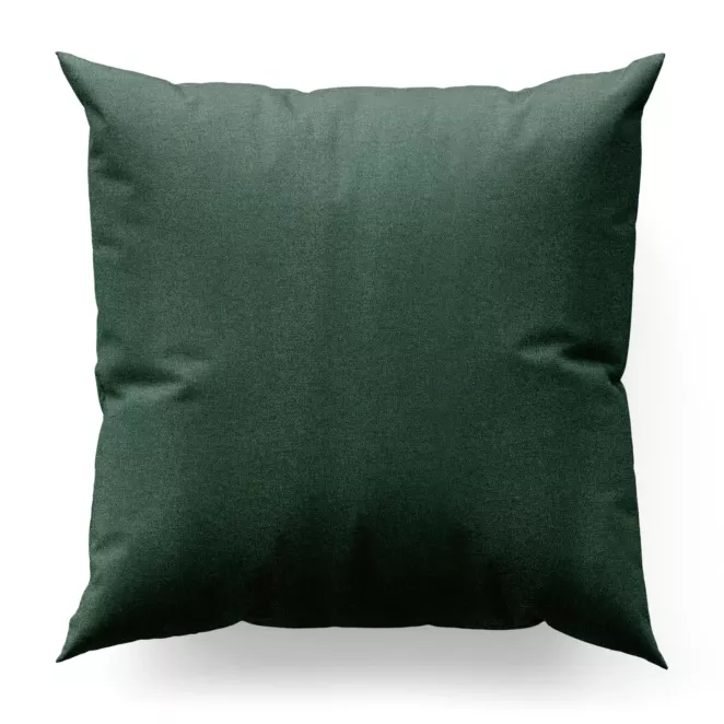 Poszewka na wymiar ciemnomiętowa o naturalnym charakterze, z widocznym, ozdobnym splotem