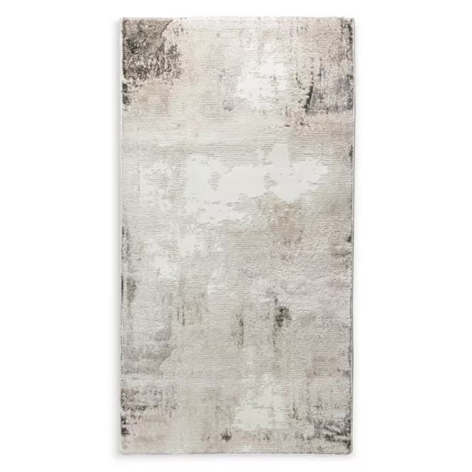 Dywan 80x150 cm jasnoszary, biały zdobiony abstrakcyjnym wzorem ASIA 4 Eurofirany