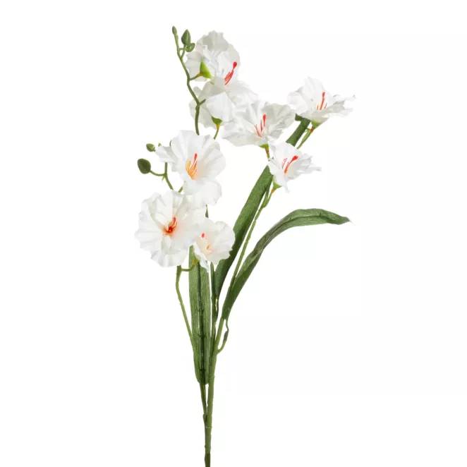 Sztuczny kwiat dekoracyjny FREZJA z jedwabistej tkaniny kremowy Eurofirany