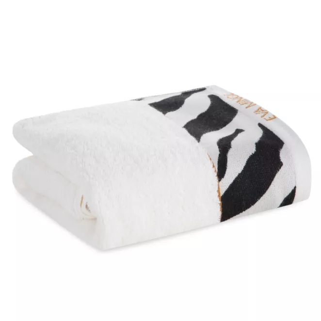 Ręcznik kąpielowy 50X90 cm bawełniany kolor kremowy,czarny z designerską bordiurą 500 g/m2 EVA 22 Eva Minge Eurofirany