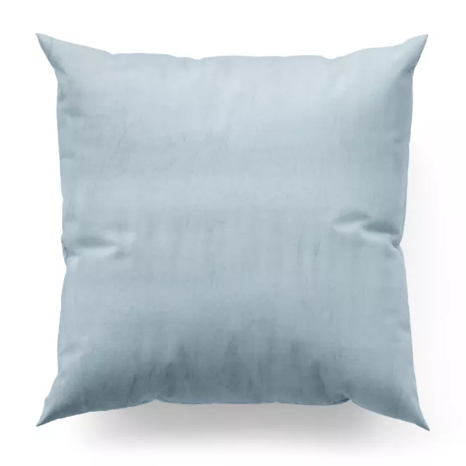 Poszewka na wymiar błękitna z miękkiej półmatowej tkaniny welwetowej