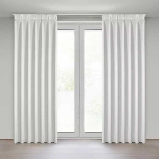 Zasłona biała z welwetowej tkaniny 80x270 cm system flex - MELANIE Eurofirany