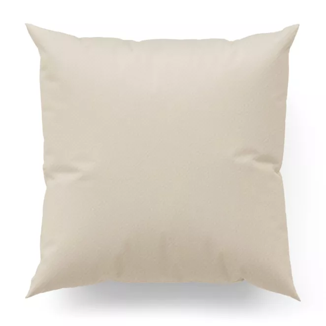 Poszewka szyta kremowa z gładkiej tkaniny zaciemniającej typu dimout