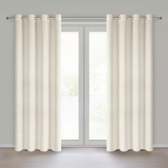 Zasłona naturalna o naturalnym splocie 140x250 cm przelotka - LINDA Eurofirany