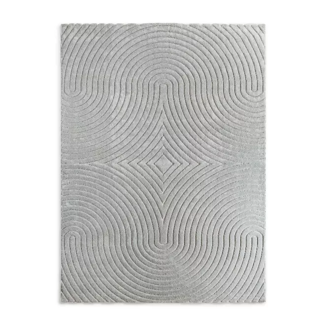 Dywan 120x170 cm stalowy z tłoczonym wzorem 3D VENUS BOHO 1 Eurofirany