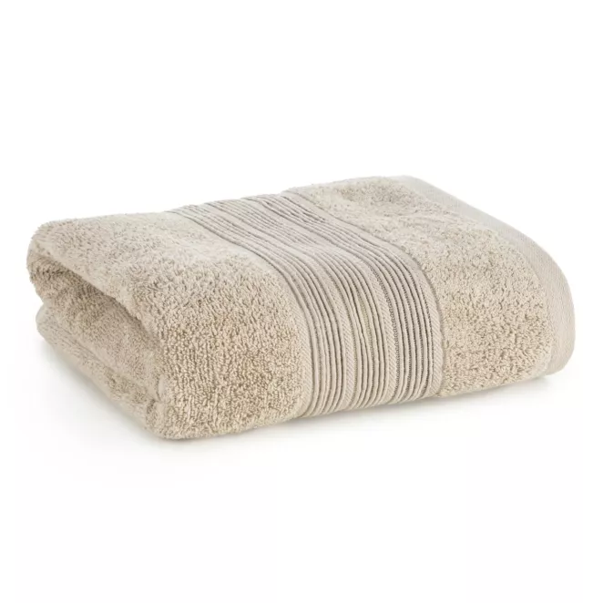 Ręcznik do rąk 30x50 cm bawełniany kolor beżowy w poziome paseczki 500 g/m2 VERANO Eurofirany