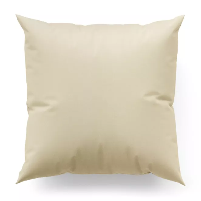 Poszewka szyta kremowa z jednokolorowej gładkiej tkaniny