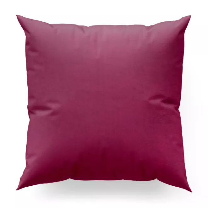 Poszewka szyta ITALIA bordowa z tkaniny welwetowej o delikatnym połysku