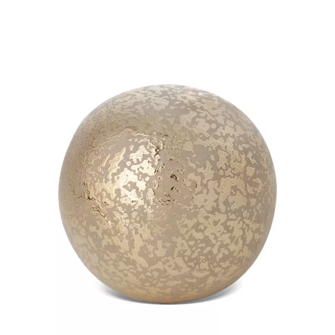 Figurka ceramiczna EDITA złota w kształcie kuli w stylu glamour Eurofirany