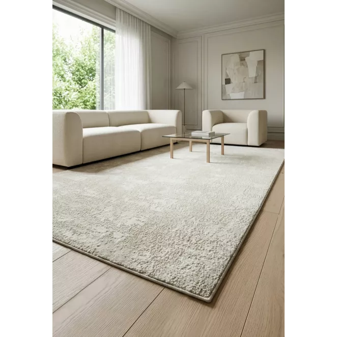 Dywan 60x100 cm beżowo, biały subtelnej strukturze SELENA 3 Eurofirany