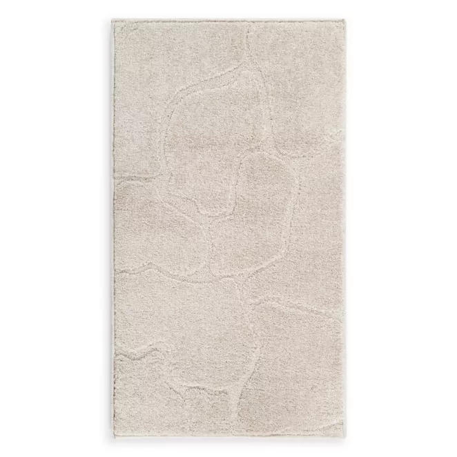 Dywan 80x150 cm beżowy wytłaczany z organicznym wzorem ALBA2 Eurofirany