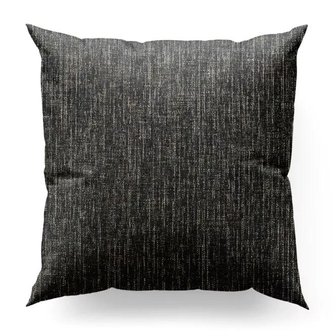 Poszewka szyta grafitowo pomarańczowa z matowej tkaniny o grubym splocie z efektem melanżu