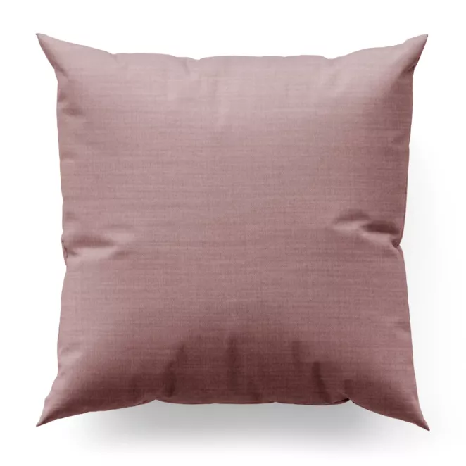 Poszewka szyta ciemnoróżowa z miękkiej tkaniny o naturalnym splocie w stylu ekologicznym