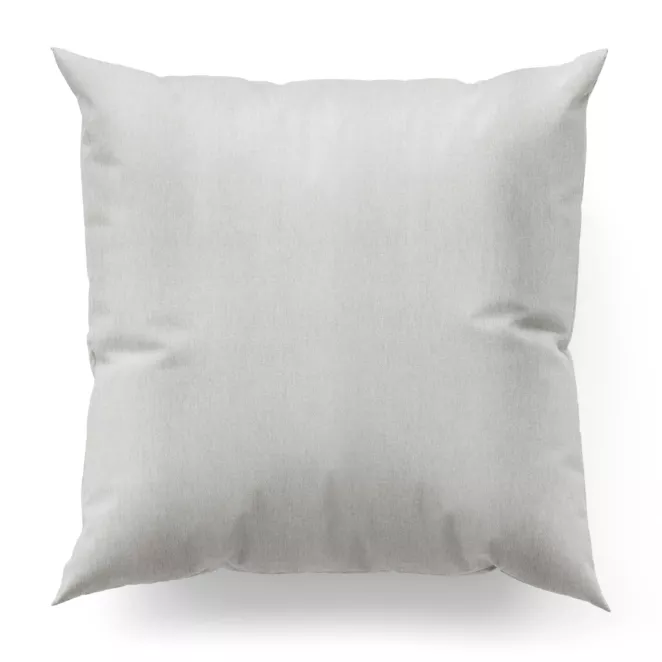 Poszewka na wymiar jasnosrebrna z tkaniny o szenilowej strukturze