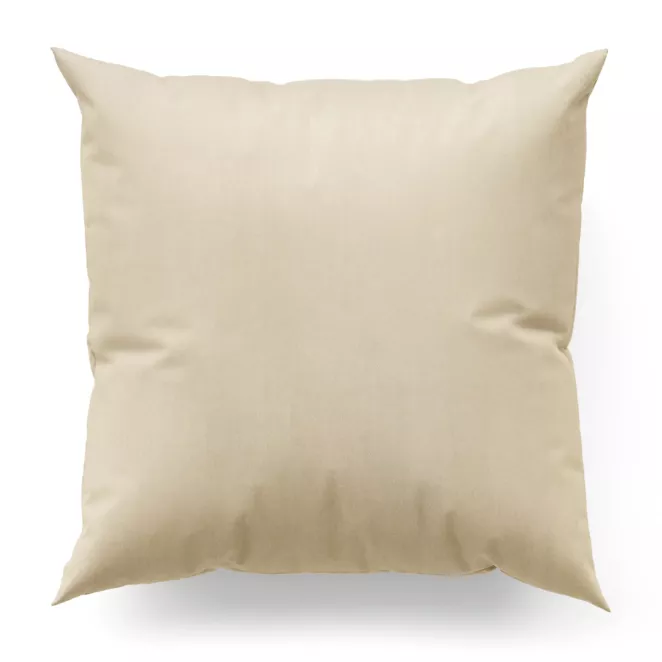 Poszewka na wymiar kremowa z miękkiej tkaniny welwetowej