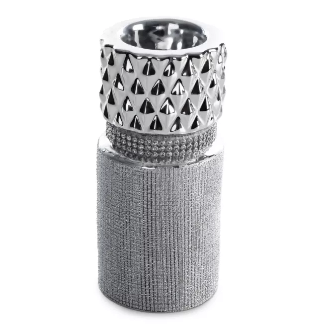 Wazon dekoracyjny SOLEN z dodatkiem cyrkonii i wypukłego wzoru Eurofirany