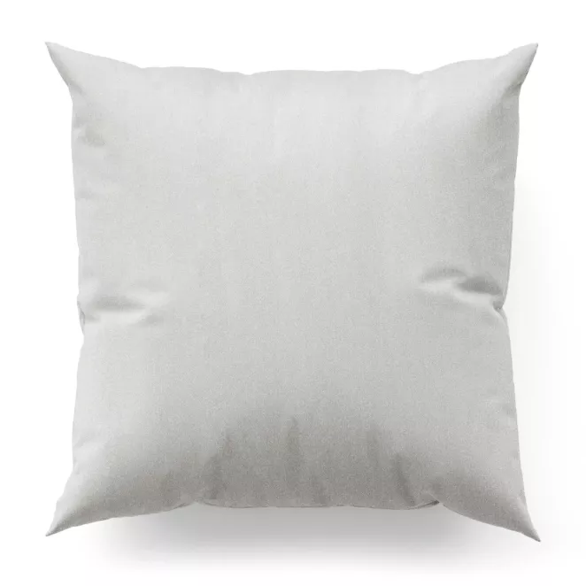 Poszewka szyta srebrna z gładkiej tkaniny przeplatanej błyszczącą lureksową nicią