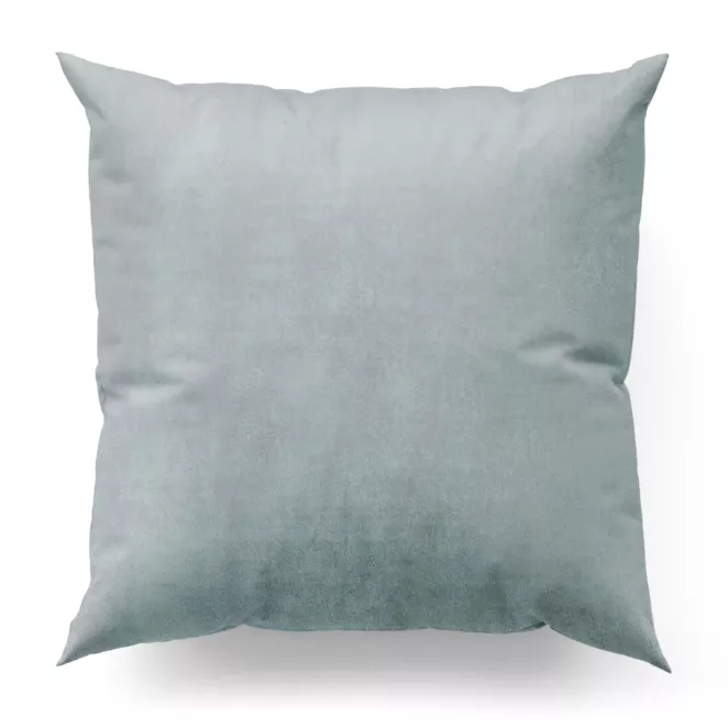 Poszewka szyta ENYA srebrna z miękkiej półmatowej tkaniny welwetowej